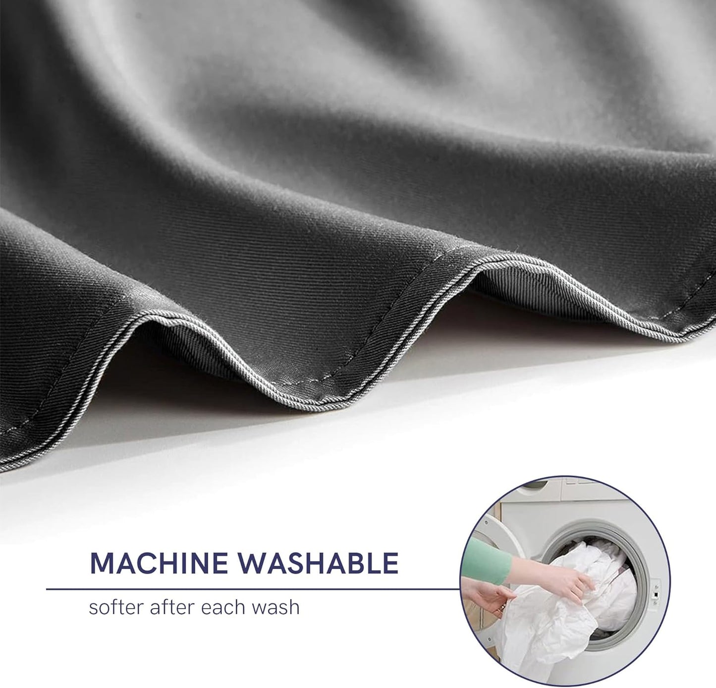 Exclusive Cooling Rayon & Cozy Velvet Dual-Sided Cover for Weighted Blanket (60''X80'') - Light Grey