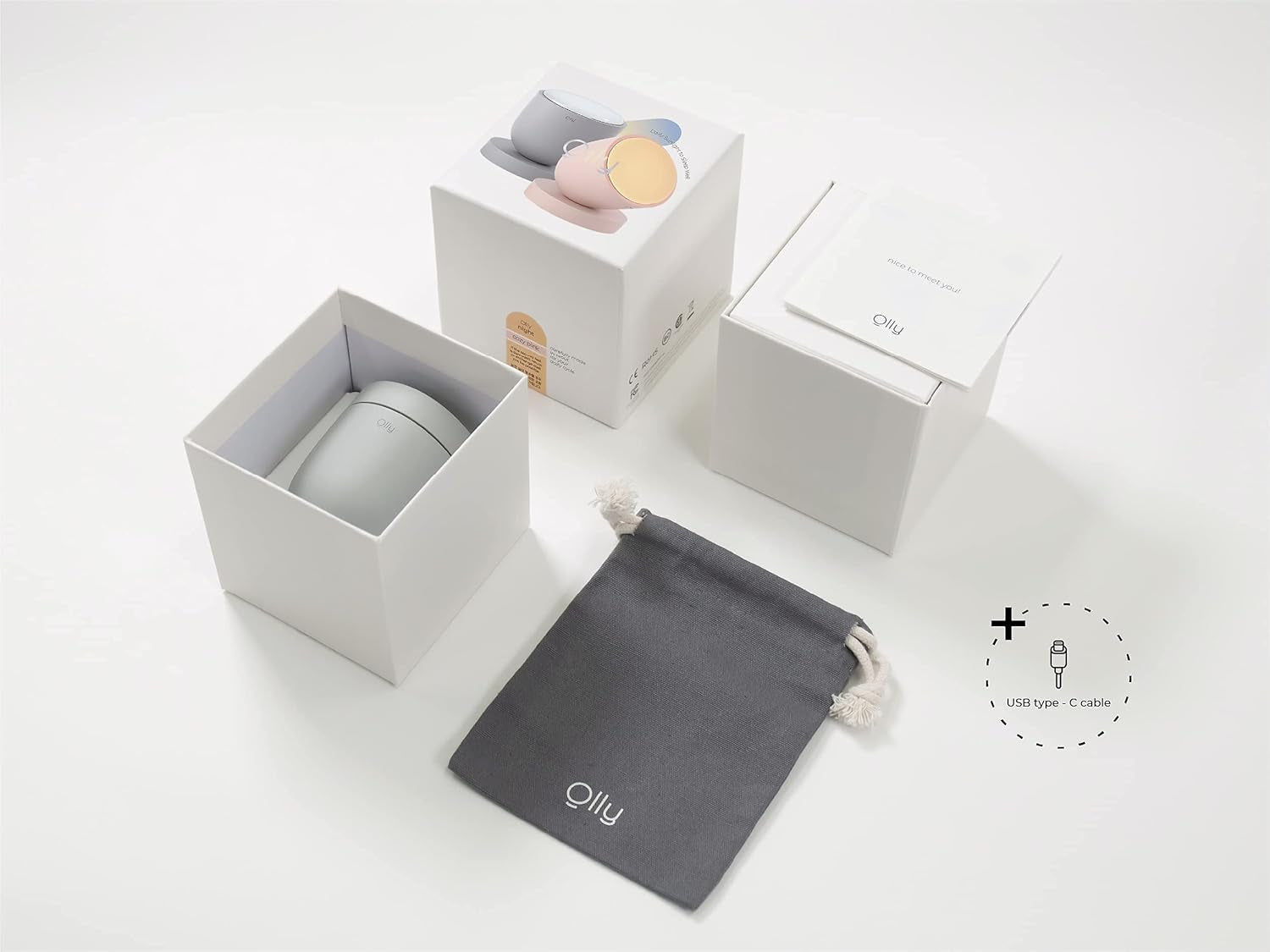 Light Therapy Lamp - Uv-Free LED with 140G Compact Size for Deep Sleep, Rechargeable, 2Step Brightness Mode, 25Minutes Automatic Timer - Daily Sunlight to Sleep Well