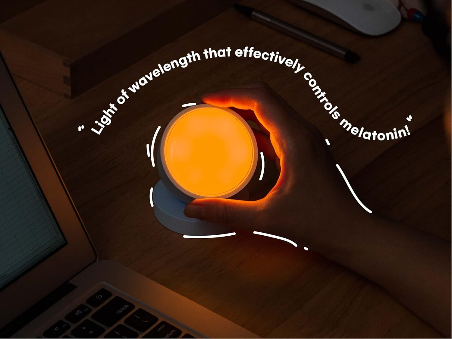 Light Therapy Lamp - Uv-Free LED with 140G Compact Size for Deep Sleep, Rechargeable, 2Step Brightness Mode, 25Minutes Automatic Timer - Daily Sunlight to Sleep Well