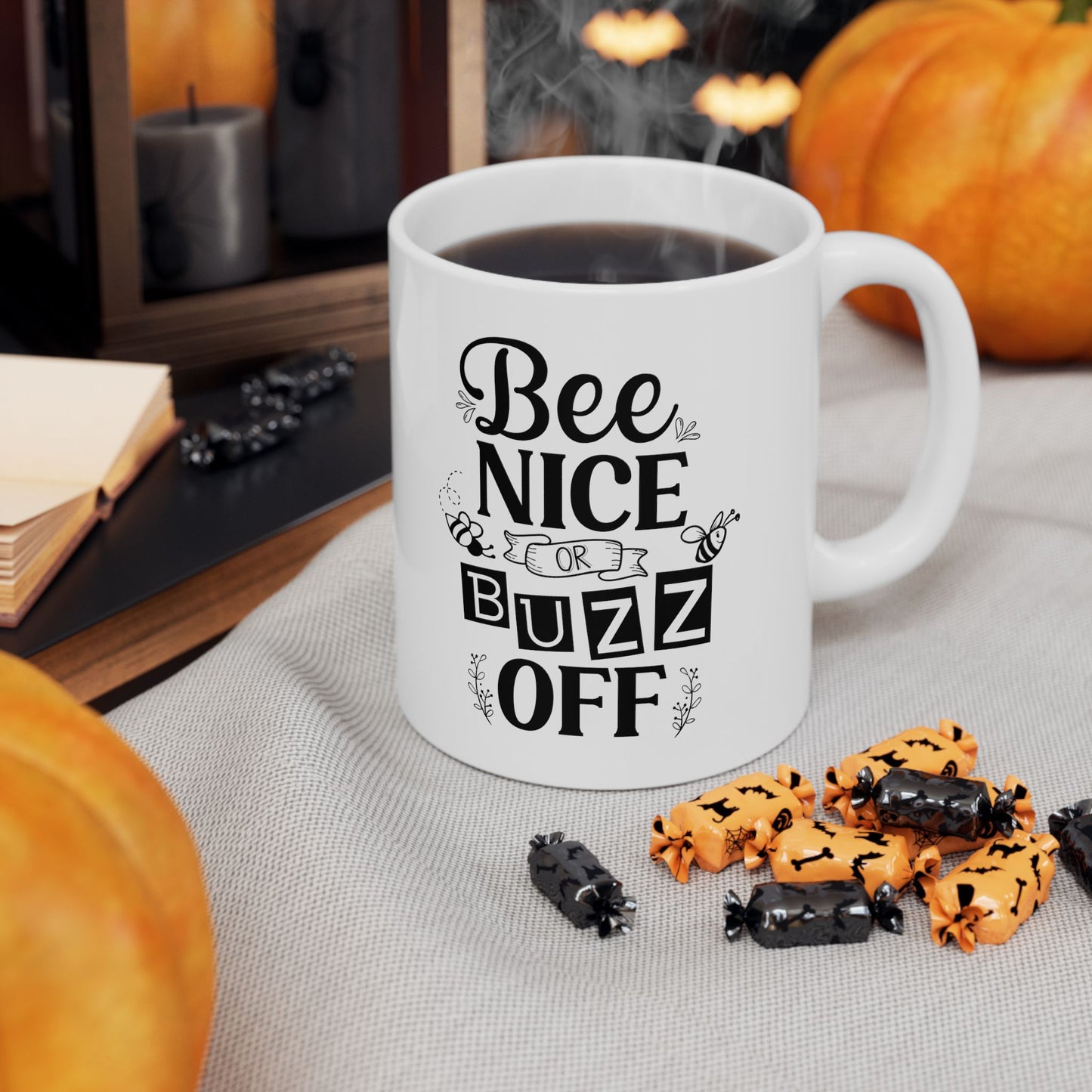 Mug, Bee Nice or Buzz Off
