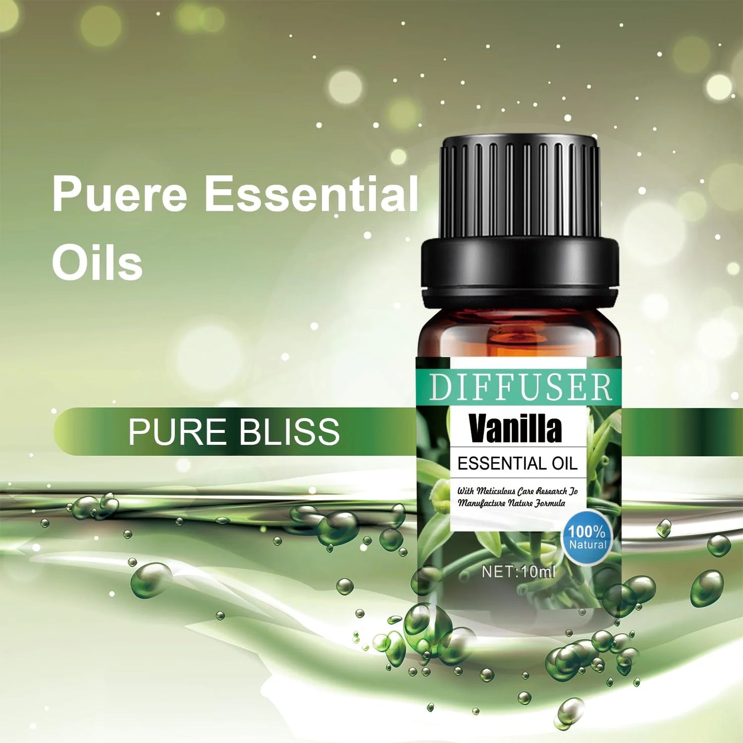 8X10Ml Essential Oils Gift Set, Orange, Jasmine, Mint Variety of Scents Essential Oils for Aromatherapy Diffuser for Relaxation