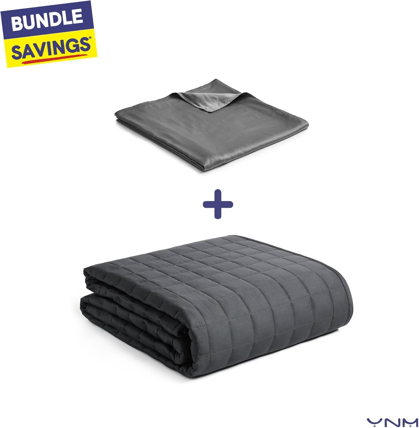 Exclusive Cooling Rayon & Cozy Velvet Dual-Sided Cover for Weighted Blanket (60''X80'') - Light Grey