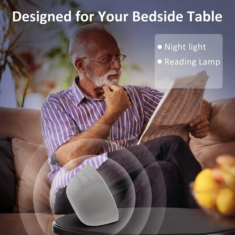 Bluetooth Speaker Clock Wake up Light Alarm Clock with Sunrise Sunset Simulation Colorful Night Light Music Player Clock