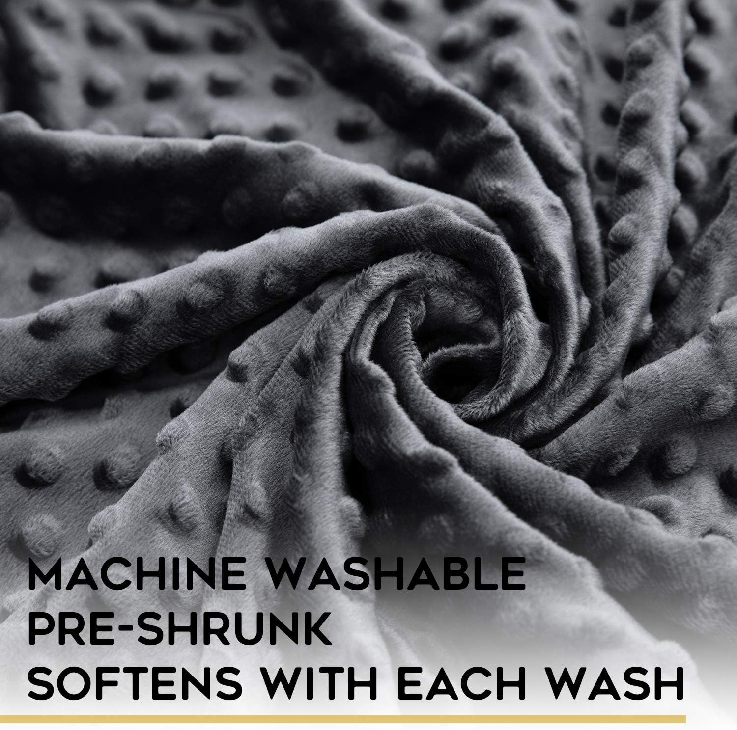 Exclusive Cooling Rayon & Cozy Velvet Dual-Sided Cover for Weighted Blanket (60''X80'') - Light Grey