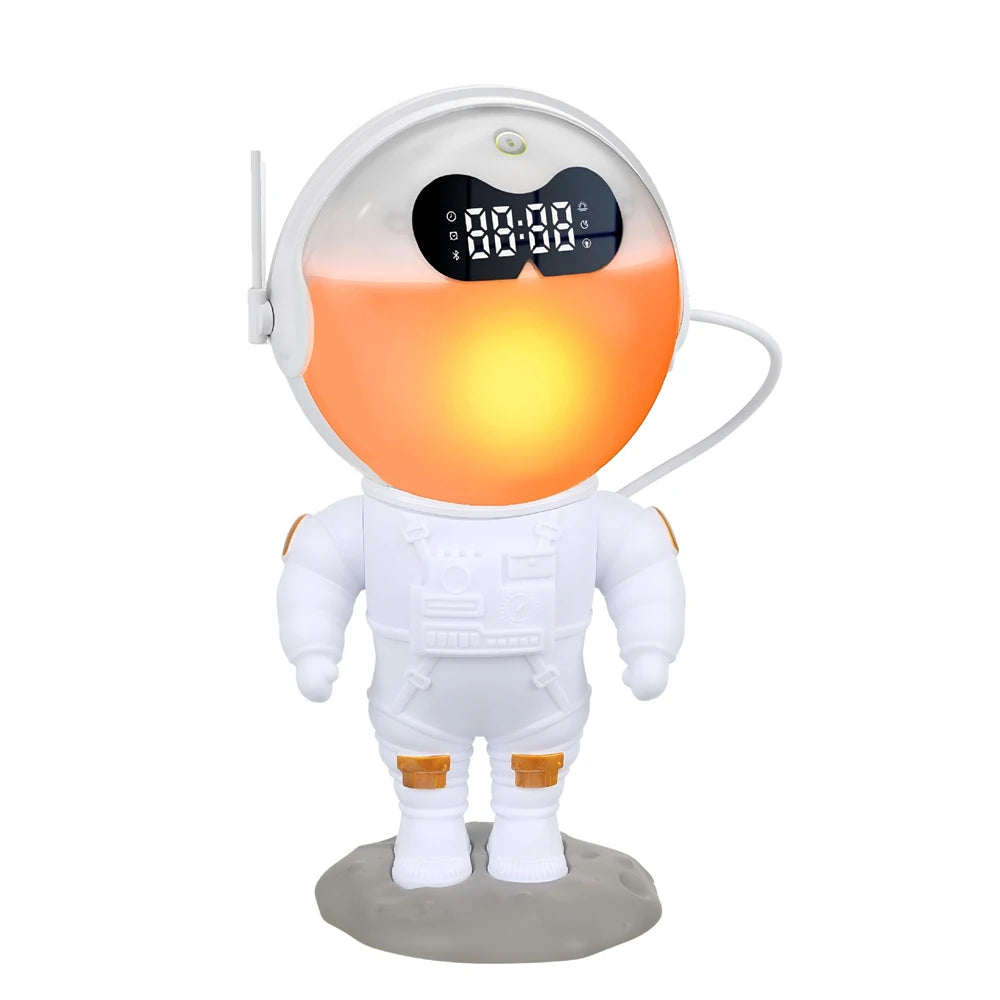 Elfeland Astronaut Design Sunrise Alarm Clock Mood Bluetooth Night Light Sleep Aid Touch Lamp Sound Machine Child Gift
