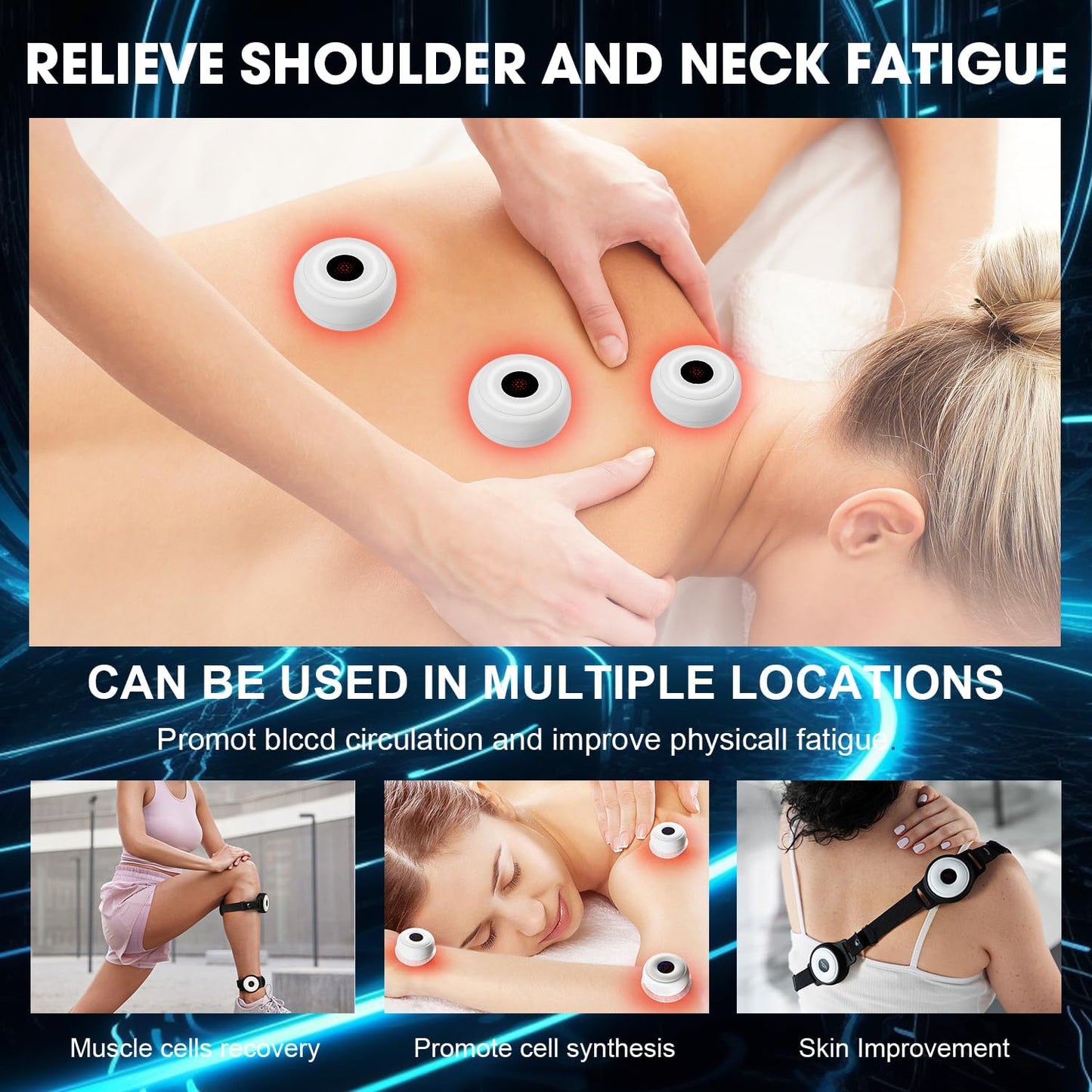 Mini Red Light Therapy for Anti-Aging Face & Body Skincare, 5 Levels Red-Light Therapy with 660Nm & 850Nm Infrared Targeted for Skin Rejuvenation, Wrinkles, Fine Lines and Dark Spots