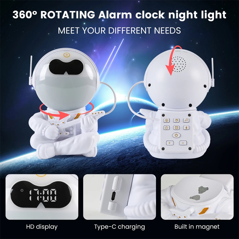 Elfeland Astronaut Design Sunrise Alarm Clock Mood Bluetooth Night Light Sleep Aid Touch Lamp Sound Machine Child Gift