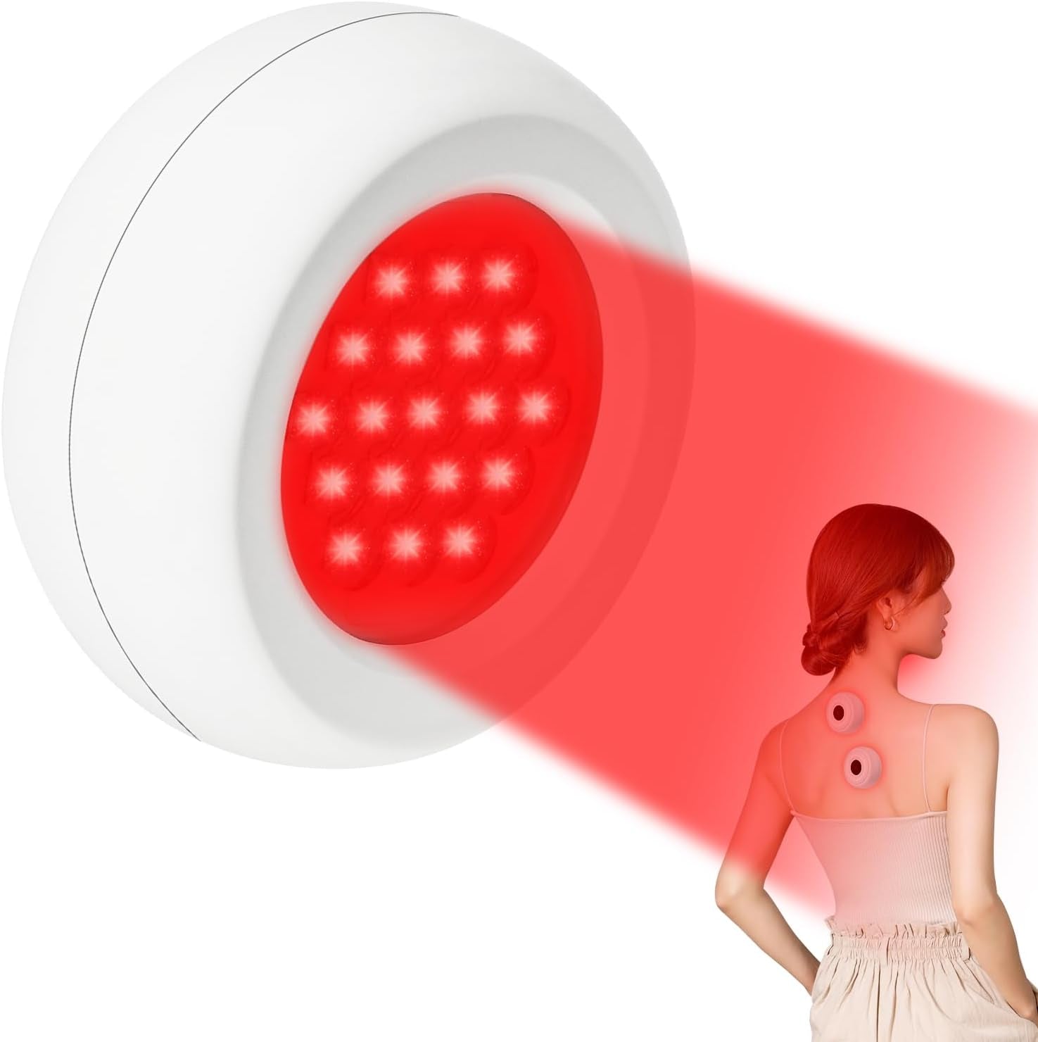 Mini Red Light Therapy for Anti-Aging Face & Body Skincare, 5 Levels Red-Light Therapy with 660Nm & 850Nm Infrared Targeted for Skin Rejuvenation, Wrinkles, Fine Lines and Dark Spots